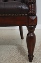 L72320: Pair Of Brown Tufted Leather Armchairs