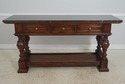 72314: HENREDON 3 Drawer 2 Tier Marble Top Console