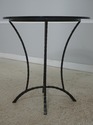 72362: STICKLEY Round Glass Top Wrought Iron Base 