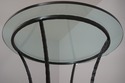 72362: STICKLEY Round Glass Top Wrought Iron Base 