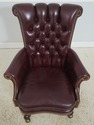 72335: KITTINGER Burgundy Tufted Leather Executive