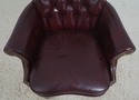 72335: KITTINGER Burgundy Tufted Leather Executive