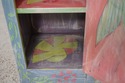 F63657EC: Hand Painted Signed 1 Drawer Natural Fin