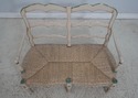 63643EC: Country French Paint Decorated Rush Seat 