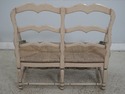 63643EC: Country French Paint Decorated Rush Seat 