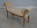 L63195EC: Adams Paint Decorated Upholstered Bench