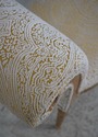 L63195EC: Adams Paint Decorated Upholstered Bench