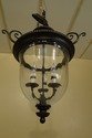 F31874EC: Bell Form Glass Hanging Chandelier Light