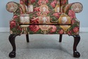 67700: KINDEL Mahogany Chippendale Style Wing Chai