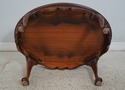 67721: Mahogany Shell Carved Ball & Claw Coffee Ta