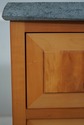 67445: Slate Top Burl Studio Crafted 2 Drawer Cabi