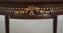L67633: KARGES Round French Louis XVI Style Walnut