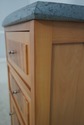 67445: Slate Top Burl Studio Crafted 2 Drawer Cabi