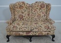 67593: Vintage Queen Anne Wing Back Loveseat Sette