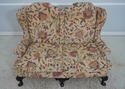 67593: Vintage Queen Anne Wing Back Loveseat Sette