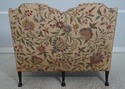 67593: Vintage Queen Anne Wing Back Loveseat Sette