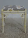 72390: Pair Of Faux Bamboo Daisy Pattern Footstool