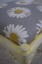 72390: Pair Of Faux Bamboo Daisy Pattern Footstool
