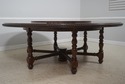 L72321: Large Round Barley Twist Mahogany Dining T