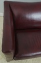 L72388: ETHAN ALLEN Burgundy Leather Modern Sofa