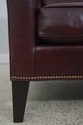 L72388: ETHAN ALLEN Burgundy Leather Modern Sofa