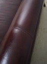 L72388: ETHAN ALLEN Burgundy Leather Modern Sofa