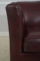 L72388: ETHAN ALLEN Burgundy Leather Modern Sofa