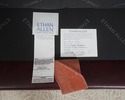 L72388: ETHAN ALLEN Burgundy Leather Modern Sofa