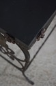 72387: Vintage Wrought Iron Base Marble Top Side T