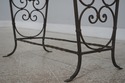 72387: Vintage Wrought Iron Base Marble Top Side T