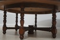 L72321: Large Round Barley Twist Mahogany Dining T