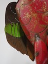 F72397: Vintage Toleware Giant Metal Parrot Sculpt