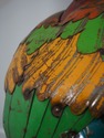 F72397: Vintage Toleware Giant Metal Parrot Sculpt