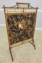 F59365EC: Victorian Bamboo Fireplace Screen w. Eur