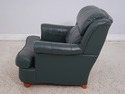 F63645EC: SAM MOORE Hunter Green Leather Chair & O