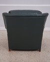 F63645EC: SAM MOORE Hunter Green Leather Chair & O