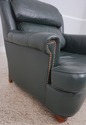 F63645EC: SAM MOORE Hunter Green Leather Chair & O