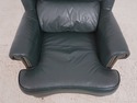 F63645EC: SAM MOORE Hunter Green Leather Chair & O