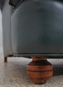 F63645EC: SAM MOORE Hunter Green Leather Chair & O