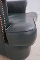 F63645EC: SAM MOORE Hunter Green Leather Chair & O