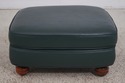 F63645EC: SAM MOORE Hunter Green Leather Chair & O