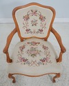 F63802EC: French Louis XV Style Hand Done Needlepo