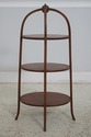 F63785: Vintage Inlaid Mahogany Tiered Muffin Stan