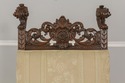 59385EC: Ornate Highly Carved Walnut Upholstered T