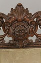 59385EC: Ornate Highly Carved Walnut Upholstered T