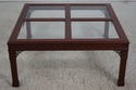 67748: KINDEL Chinese Chippendale Glass Top Mahoga