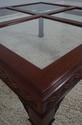 67748: KINDEL Chinese Chippendale Glass Top Mahoga
