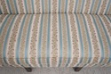 63830EC: Quality Striped Upholstered Camelback Chi