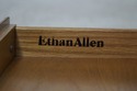 63704EC: ETHAN ALLEN Parquet Top Oak 1 Drawer End 