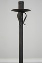 F63782EC: Pair Antique Wrought Iron Tall Candlesti